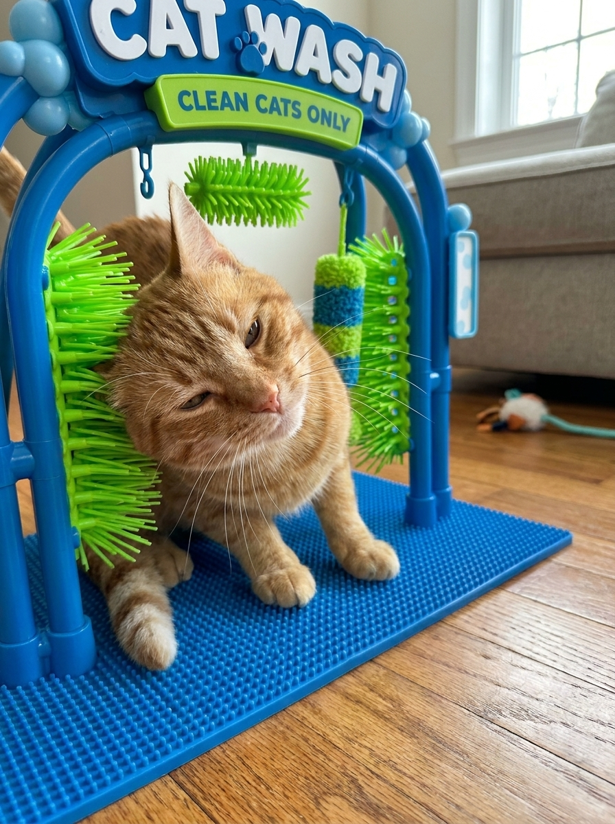 My orange tabby figured it out in about 30 seconds.